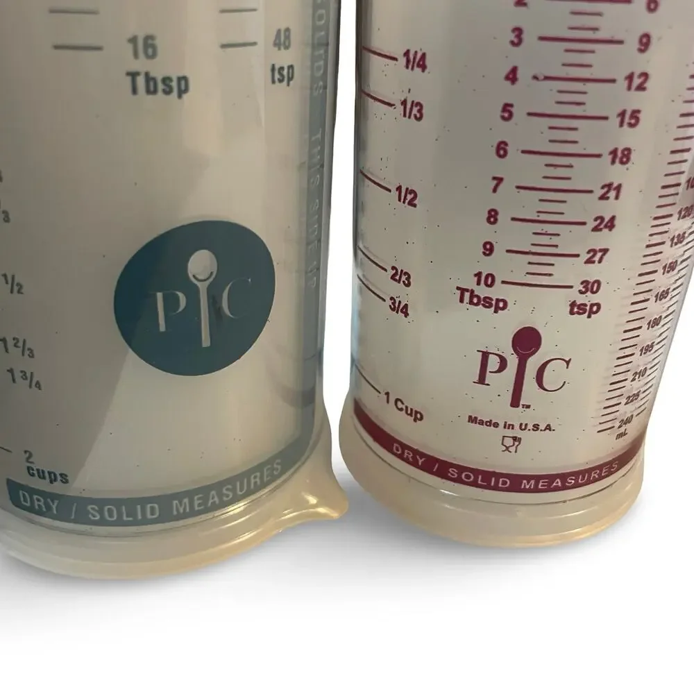 Pampered Chef Measure-All Cup Set of 2 Classic 2 C Mini 1 C Teal Blue 2236 2225
